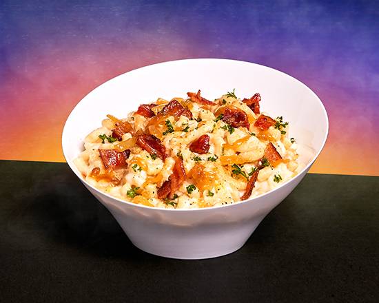Order Bacon Caramelized Onion Mac and Cheese food online from Mac To The Future store, Morton Grove on bringmethat.com
