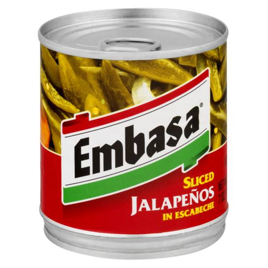 Order Embasa Nacho Sliced Jalapenos Peppers 7oz food online from Drinks At Your Door by Gopuff store, Santa Maria on bringmethat.com