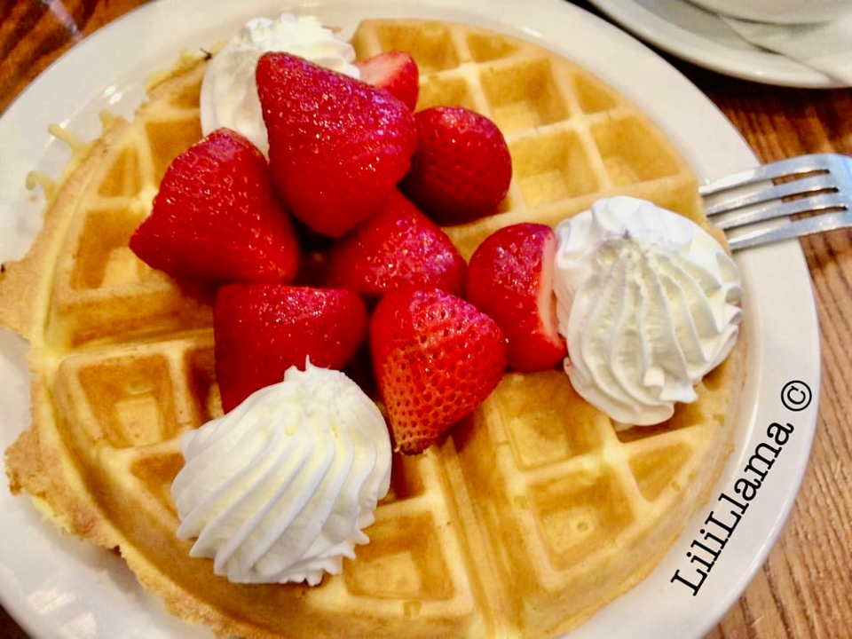 Order GF Strawberry Waffle food online from Stacks store, Menlo Park on bringmethat.com