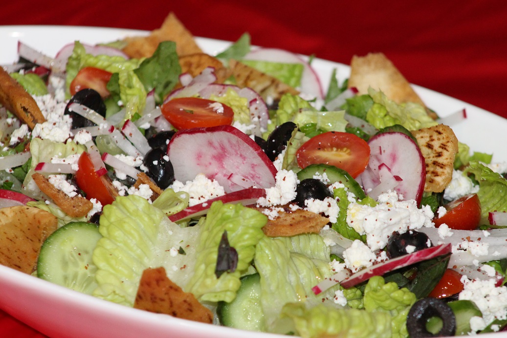 Order Fattoush Salad food online from La Vie Bistro store, Los Angeles on bringmethat.com