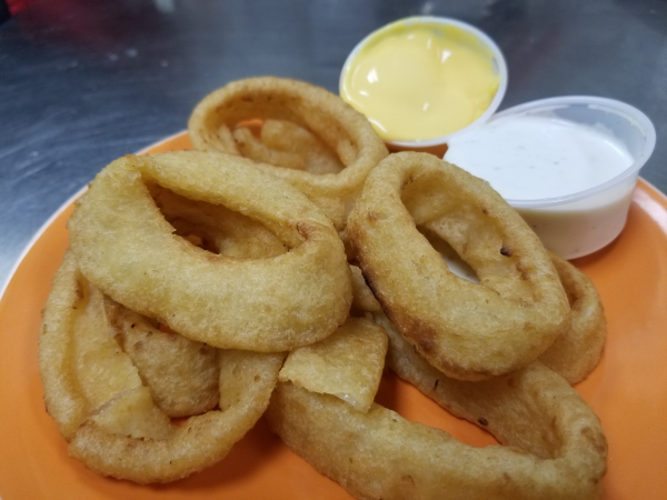 Order Beer Battered Onion Rings food online from Aladinos pizza-brentwood store, Brentwood on bringmethat.com