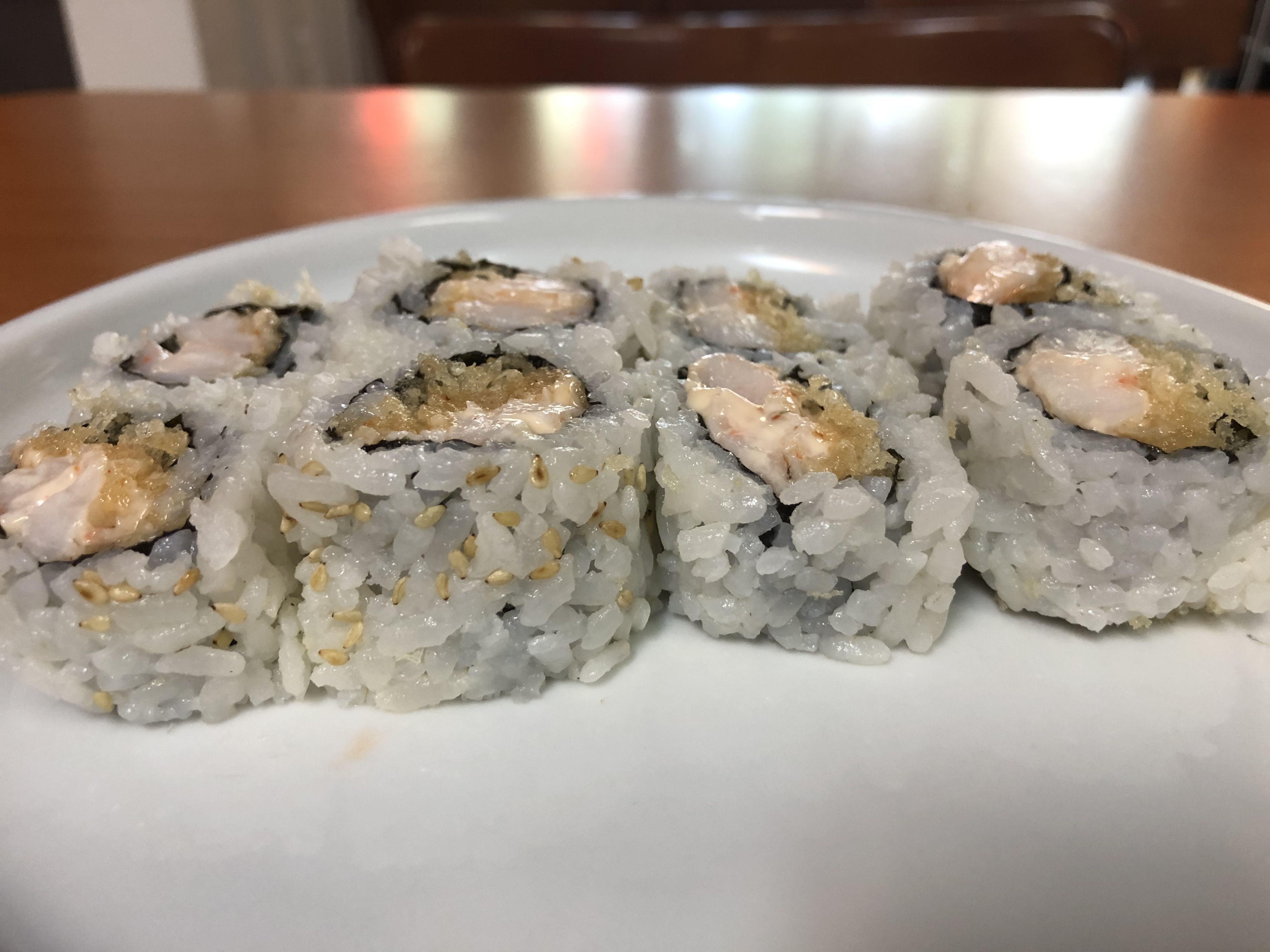 Order 12. Spicy Shrimp Roll food online from Fuji sushi Bloomsburg store, Bloomsburg on bringmethat.com