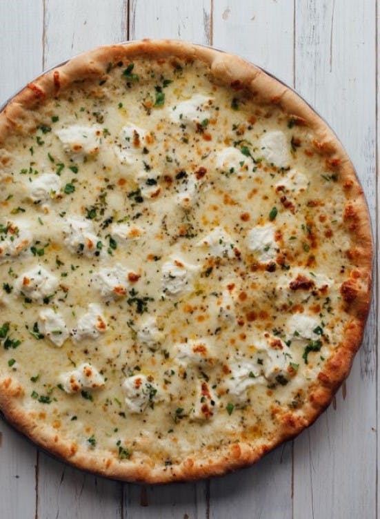 Order White Pizza - Small (6 Slices) food online from Pete's pizzeria & restaurant store, Brooklyn on bringmethat.com