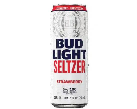Order Bud Light Seltzer Strawberry, 25oz can beer (5.0% ABV) food online from Tenderloin Liquor store, San Francisco on bringmethat.com