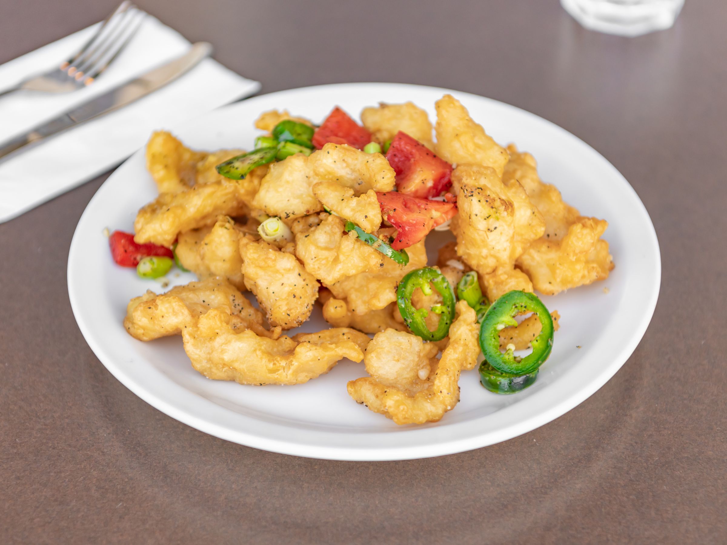 Order 4. Salt and Pepper Fish Fillet House Special food online from Szechwan Restaurant store, Orinda on bringmethat.com