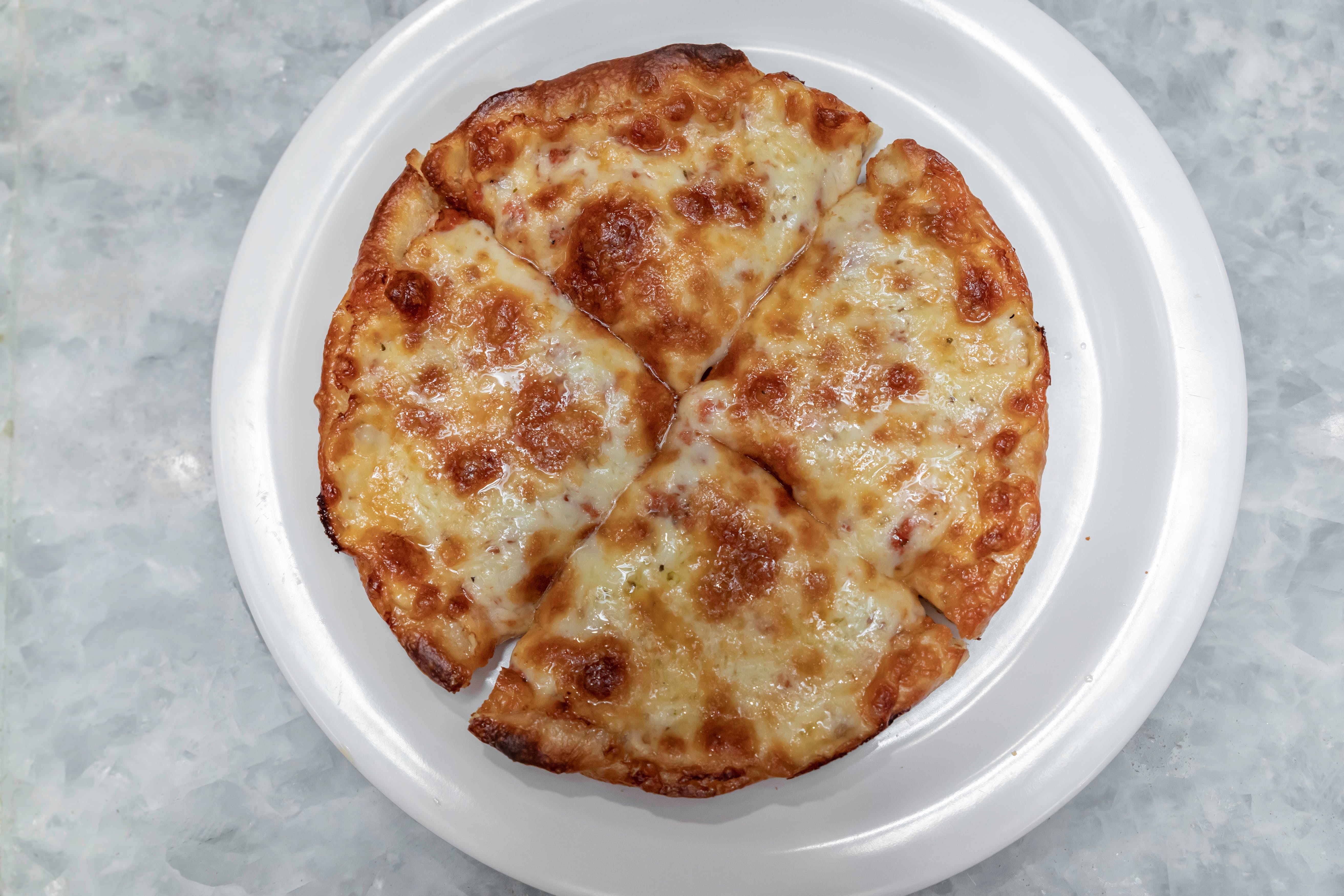 Order 3 Cheese Pizza - Small 10" food online from Crossroads Pizza store, Bridgeport on bringmethat.com