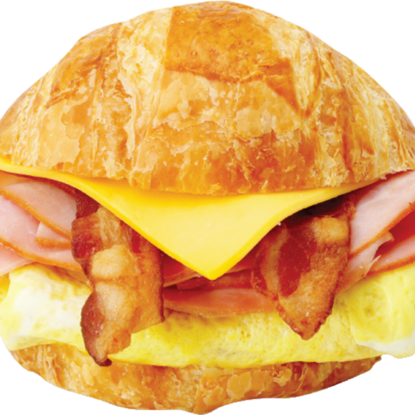 Order HAM BACON EGG CHEESE CROISSANT  food online from Earl Donut store, Los Angeles on bringmethat.com