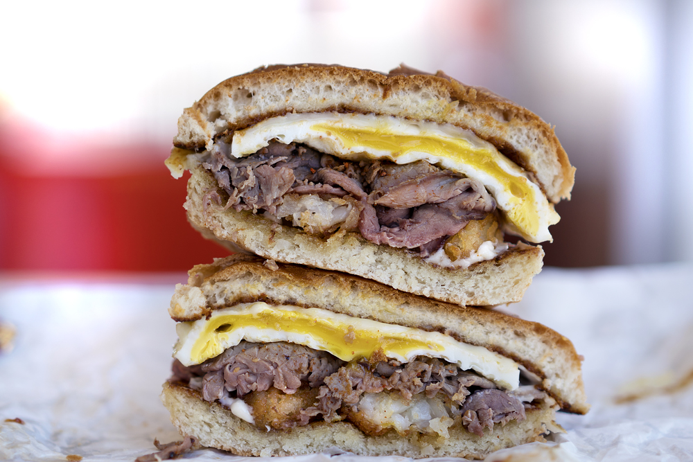 Order Roast Beef Egg Cheese Sandwich  food online from Shebamz Grill store, Albany on bringmethat.com