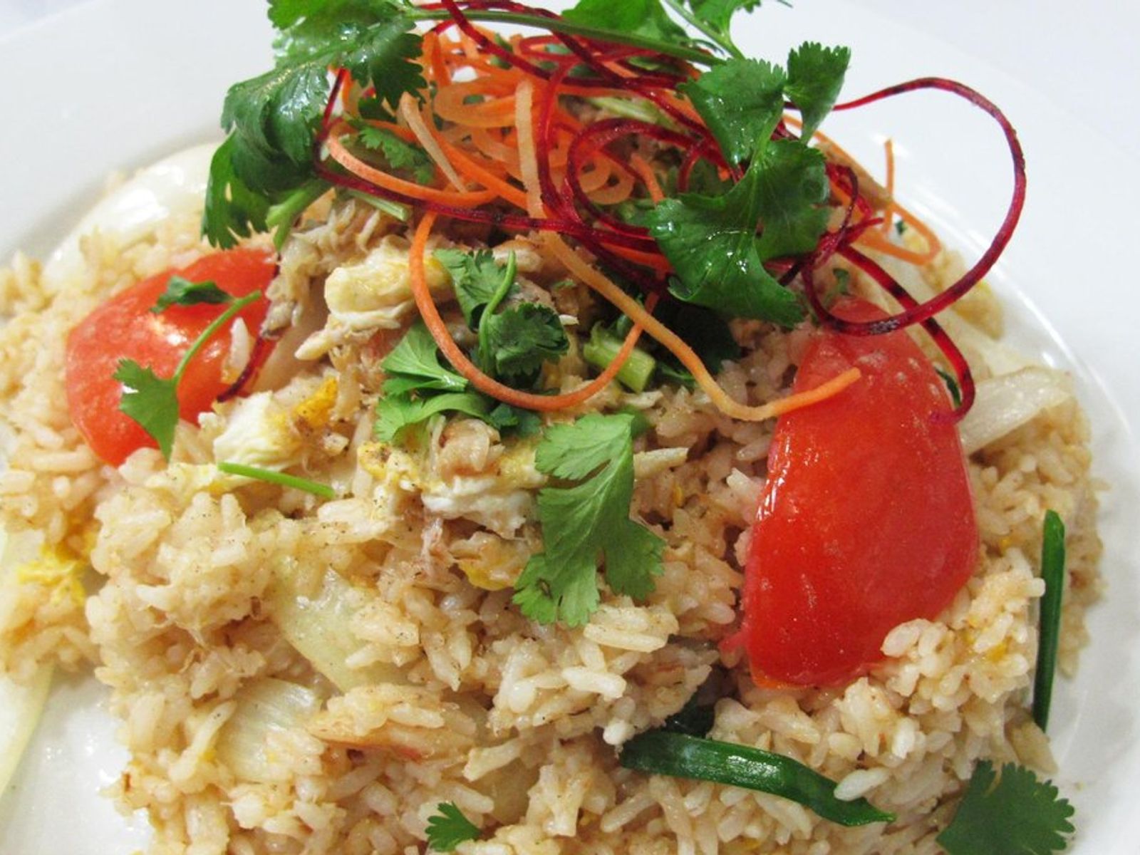 Order CRAB FRIED RICE food online from Pinto Urban Thai Diner store, Richardson on bringmethat.com
