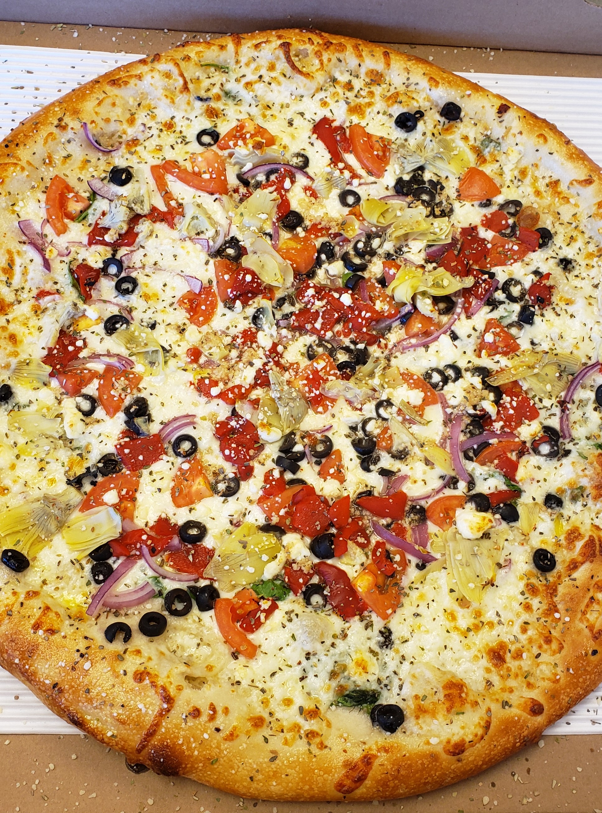 Order Da Big Greek Gardner Pizza food online from The Ny Slice store, Greenwood on bringmethat.com
