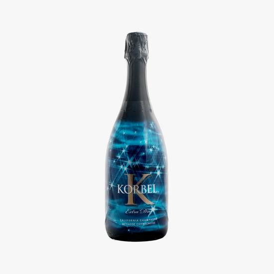 Order Korbel Extra Dry 750ml food online from Goodie Liquor And Wine store, Santa Monica on bringmethat.com