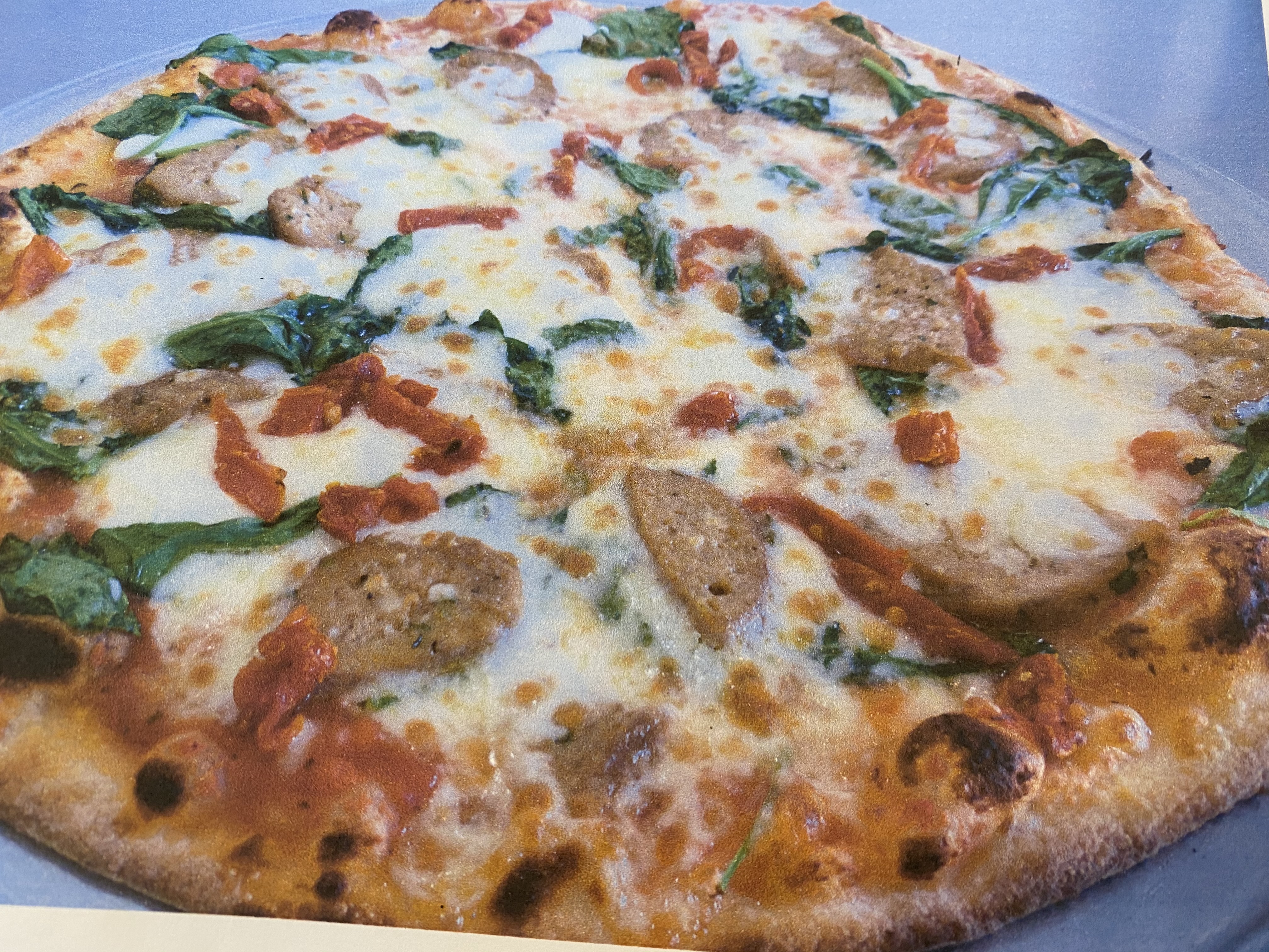 Order 12" Meatball Spinach Pizza food online from Tonino's Place Pizzeria store, Woodland Hills on bringmethat.com