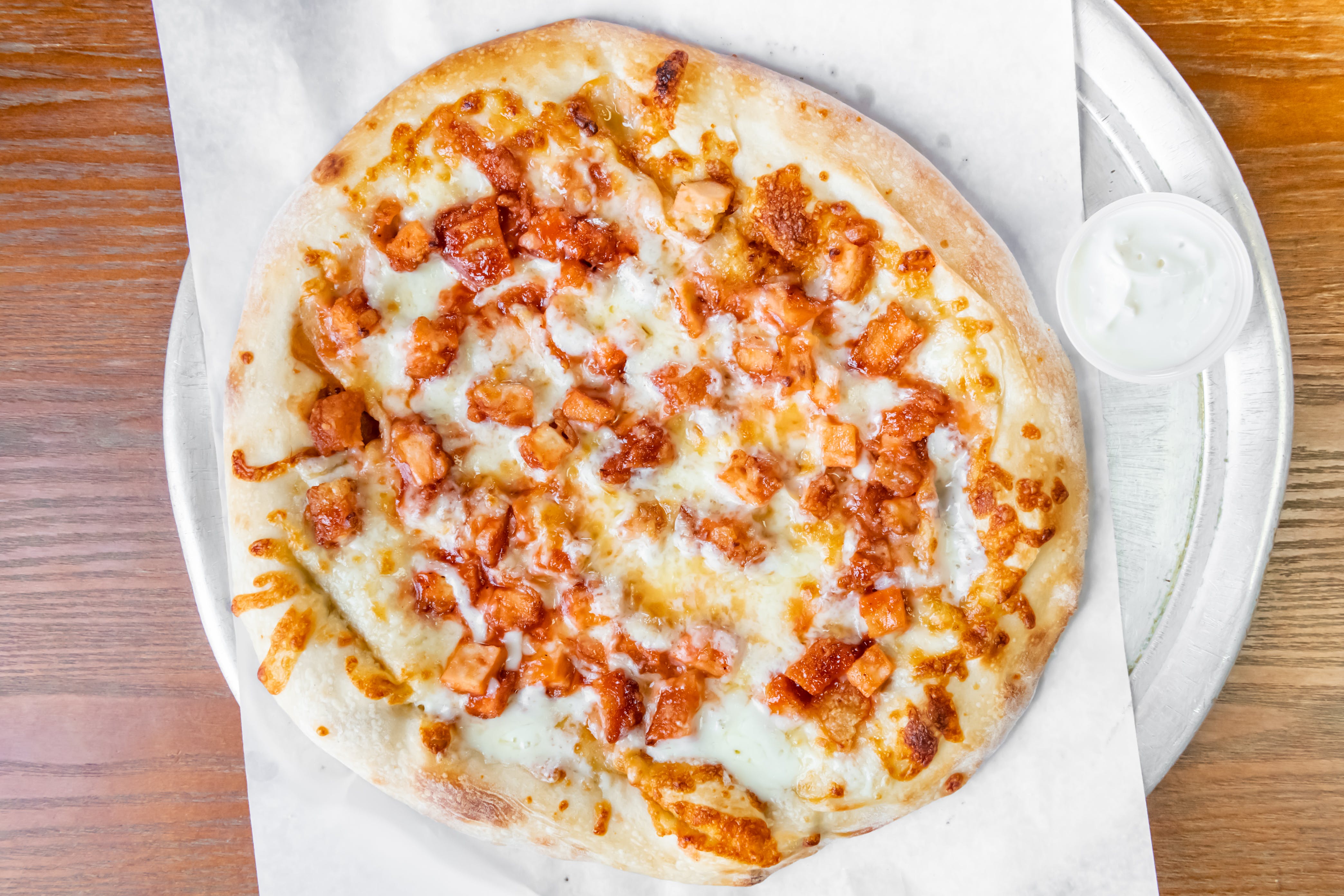 Order 10-BBQ Chicken Pizza - Small food online from Branford Pizza store, Branford on bringmethat.com