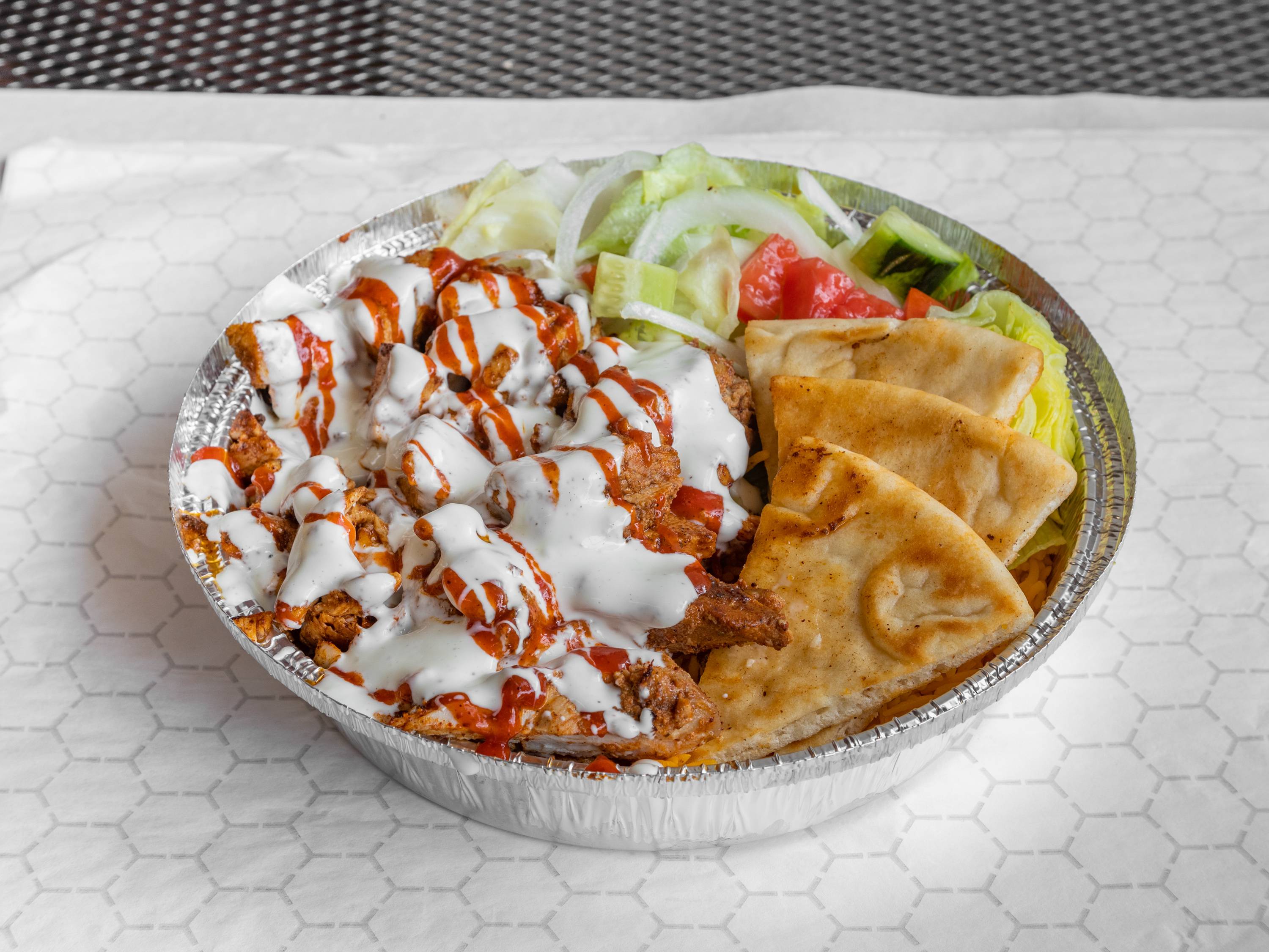Order Chicken Shawarma Platter food online from Mo Grill And Sweets store, Somerville on bringmethat.com