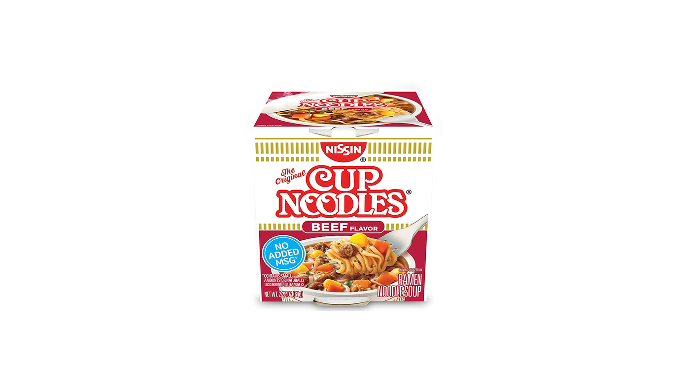 Order Cup o Noodles Beef 2.25oz food online from Extramile store, San Diego on bringmethat.com