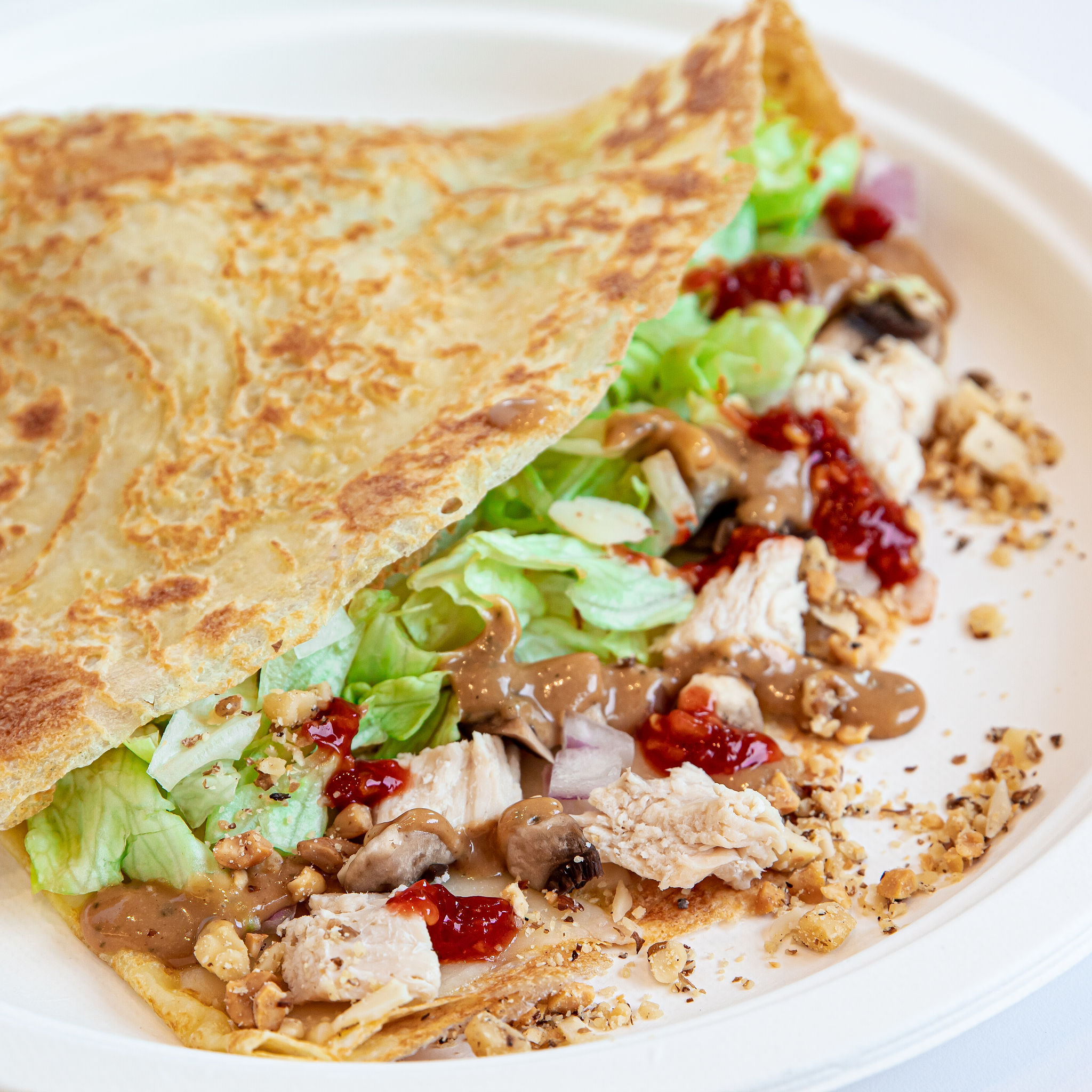 Order Undo Your Thai Crepe food online from Hazelnuts Creperie store, Charlotte on bringmethat.com