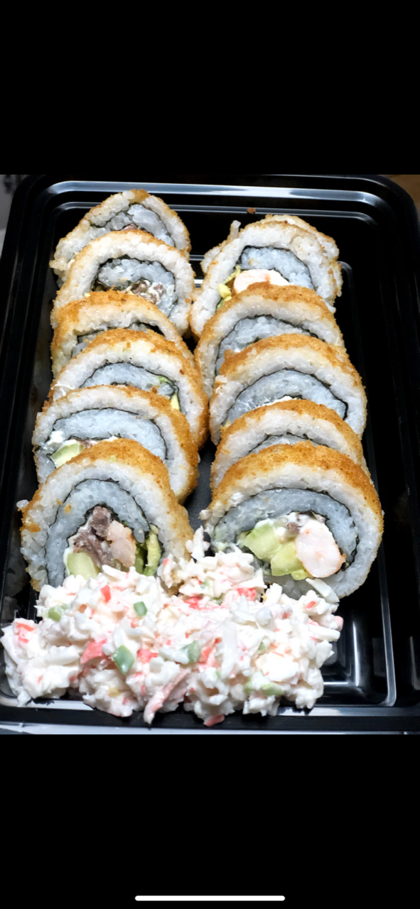 Order 1. Mar y Tierra Roll food online from Sushi Y Mariscos Que Rollo store, Northridge on bringmethat.com