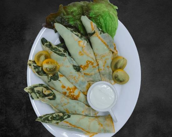 Order Blini with Spinach food online from Noroc Restaurant store, Carmichael on bringmethat.com