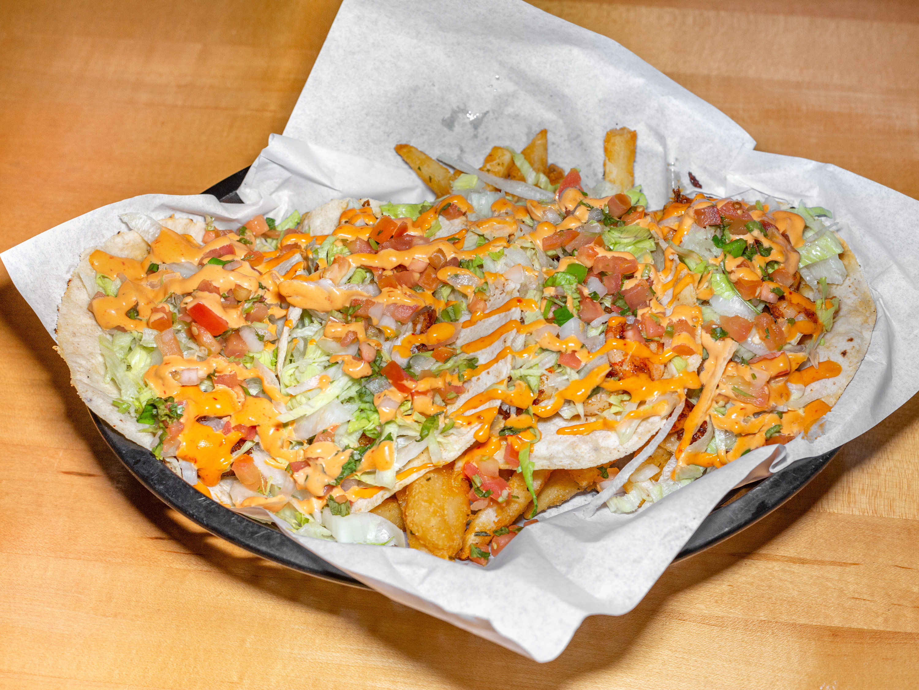 Order Tacos food online from Dirty Al's Seafood Market & Cajun Kitchen store, Brownsville on bringmethat.com