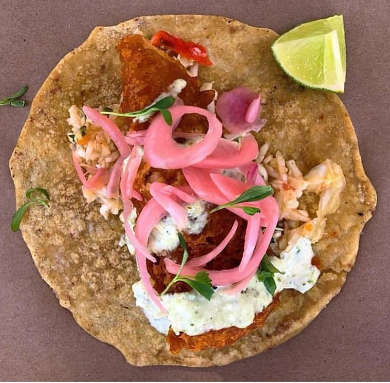 Order Baja Fish Taco food online from Oso Paseo store, Oklahoma City on bringmethat.com