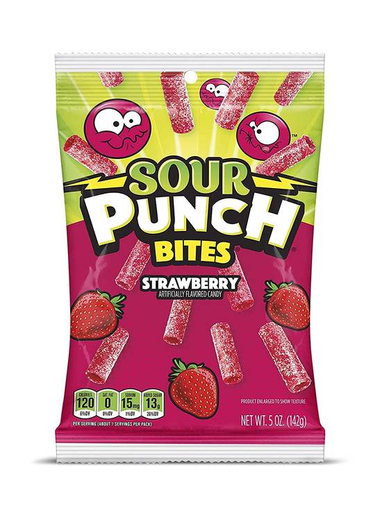 Order Sour Punch Bites Strawberry food online from Exxon Food Mart store, Port Huron on bringmethat.com