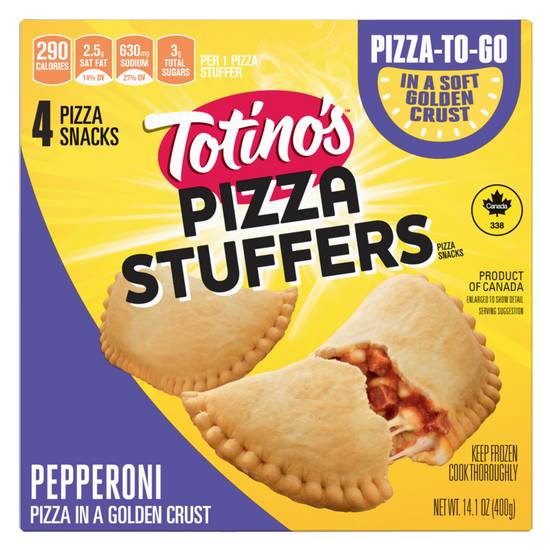Order Totino's Frozen Pizza Stuffers Pepperoni 4ct 14.1oz food online from Everyday Needs by Gopuff store, Clovis on bringmethat.com