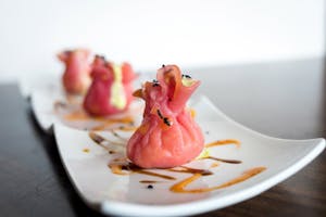 Order Tuna Dumpling food online from Nagoya Japanese Cuisine store, Lawrence on bringmethat.com