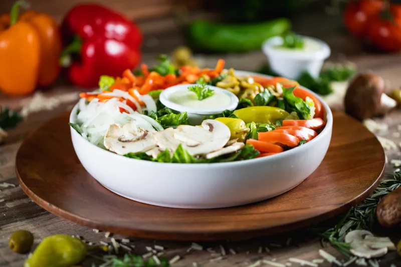 Order Garden Salad food online from Ski and Benny Pizza store, Anchorage on bringmethat.com