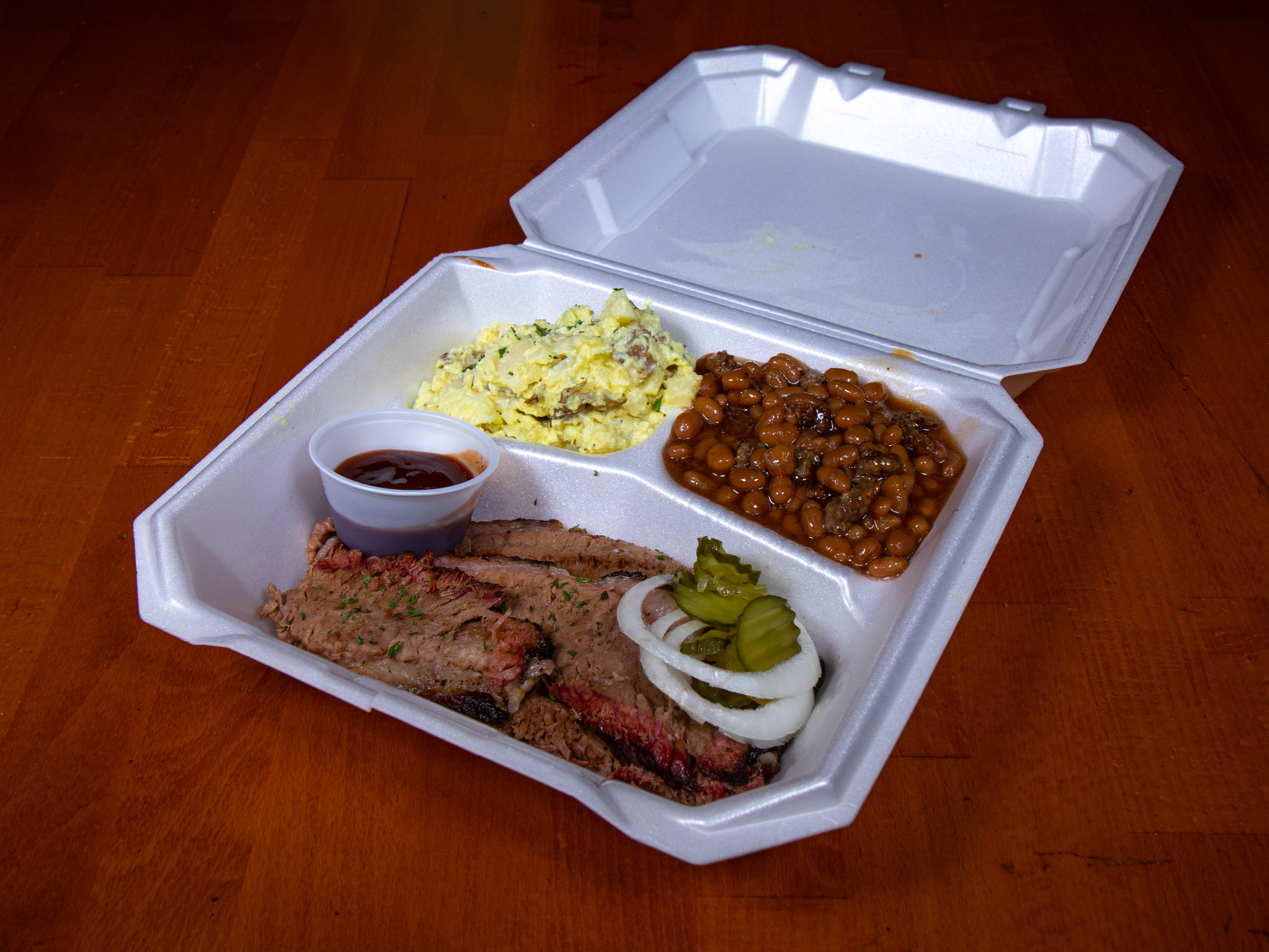 Order Brisket Plate food online from Just Cooking BBQ store, Harker Heights on bringmethat.com
