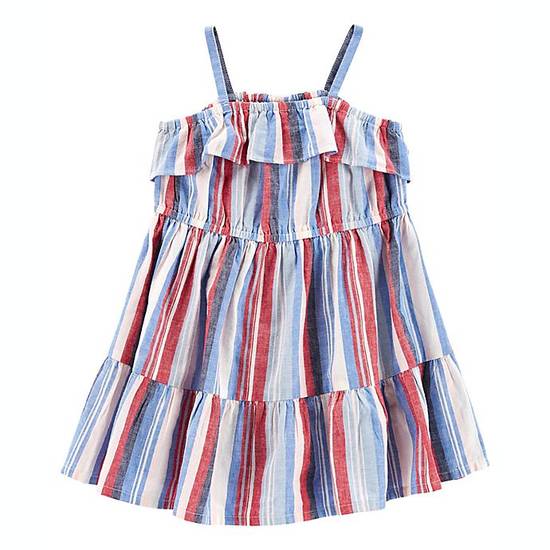 Order OshKosh B'gosh® Size 12M Multicolor Tiered Ruffle Dress food online from Bed Bath & Beyond store, Lancaster on bringmethat.com
