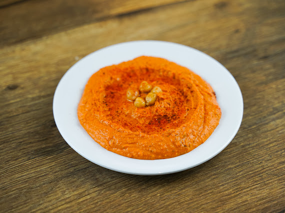 Order Spicy Hummus food online from Dimassi's Mediterranean Buffet store, The Woodlands on bringmethat.com