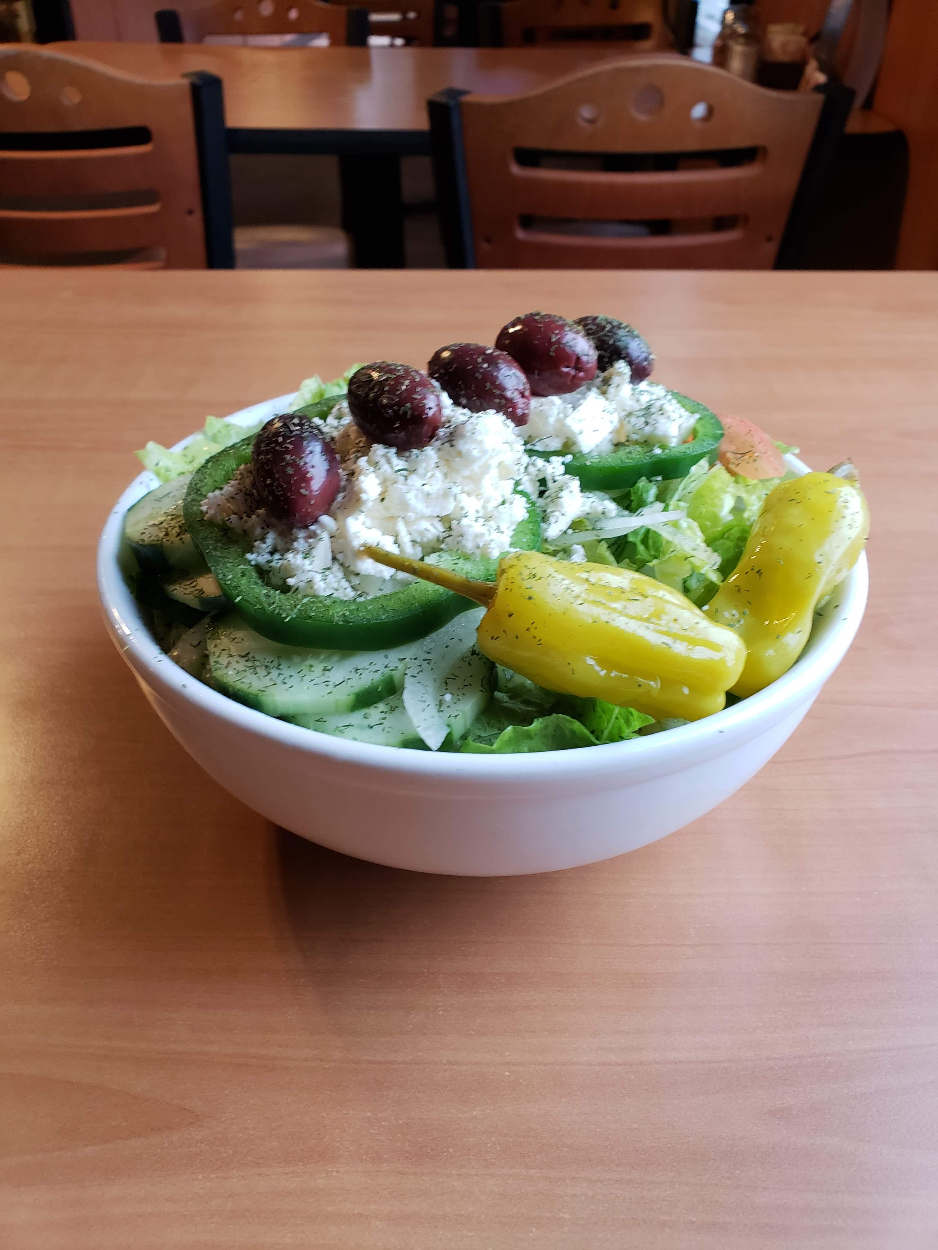 Order Greek Salad food online from Pembroke Pizza & Pasta store, Virginia Beach on bringmethat.com