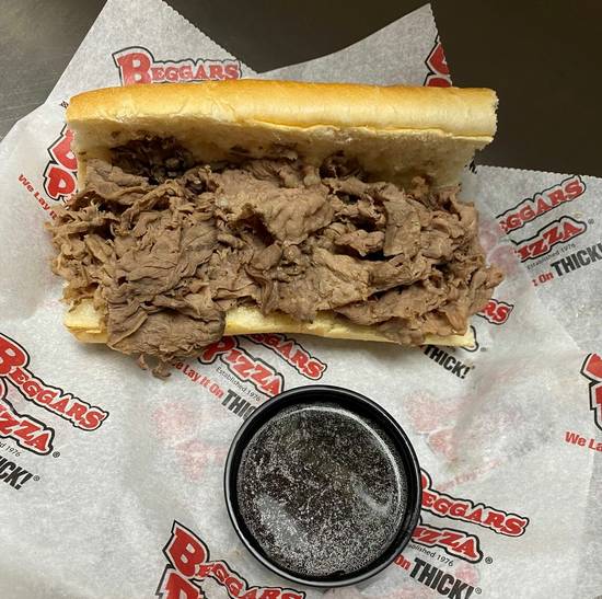 Order Italian Beef Sandwich food online from Beggars Pizza store, Maywood on bringmethat.com