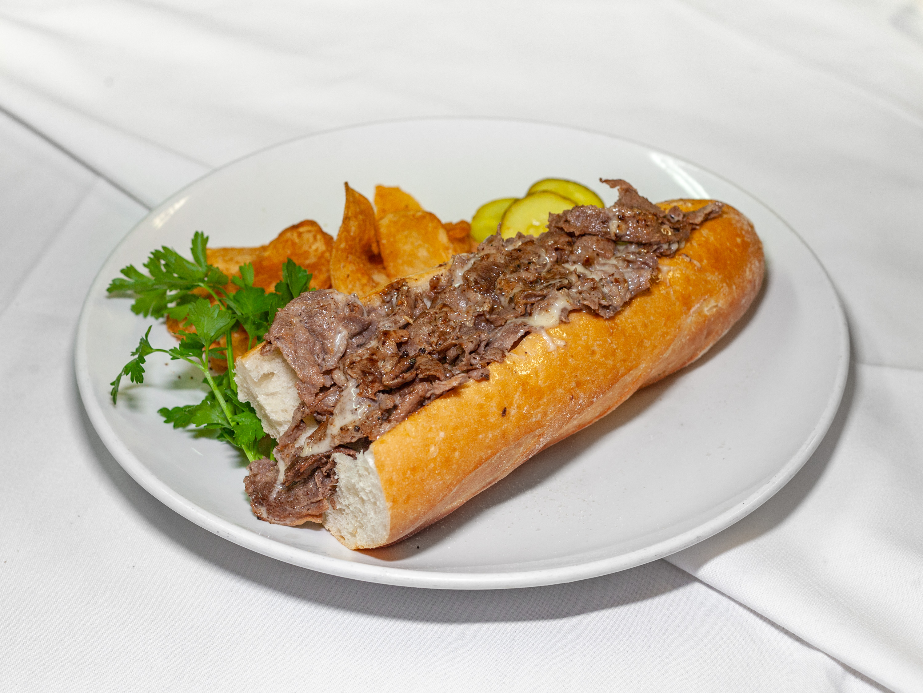 Order Philly Cheese Steak Sandwich  food online from Ventura's Offshore Cafe store, Northfield on bringmethat.com
