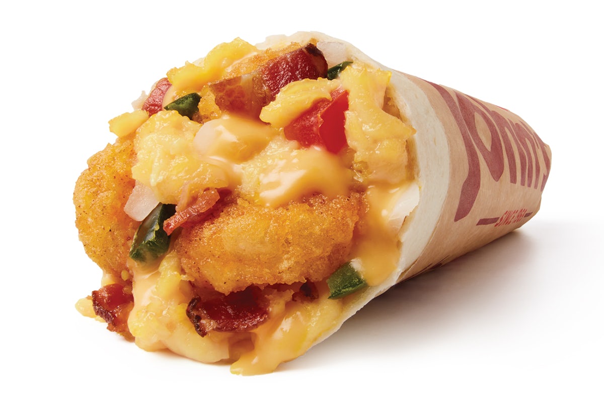 Order Scrambler Breakfast Burrito food online from Taco John's - Haskell Ave store, Lawrence on bringmethat.com