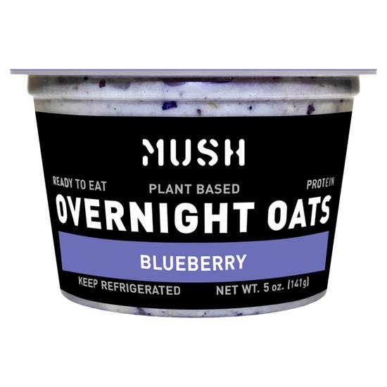 Order MUSH Plant Based Blueberry Ready to Eat Overnight Oats 5oz food online from Everyday Needs by Gopuff store, Redding on bringmethat.com