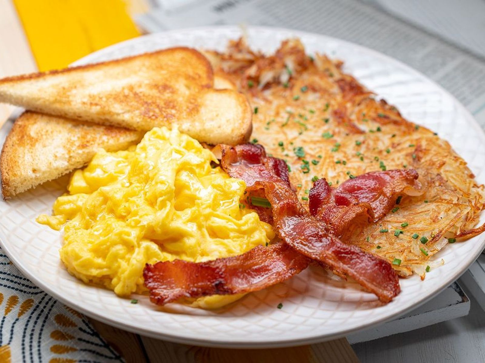 Order Classic Breakfast Plate food online from Cheebo store, Culver City on bringmethat.com