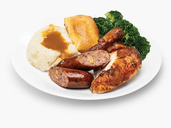 Order 2 Meat Combo Plate - 1/4 Chicken & Sausage food online from Boston Market store, Virginia Beach on bringmethat.com