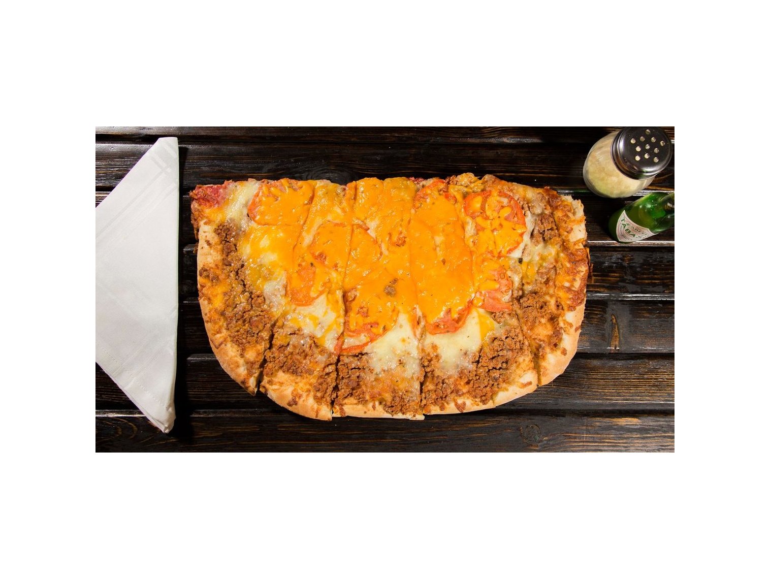 Order Taco Pie (Half) food online from Bocce Club Pizzeria store, Buffalo on bringmethat.com