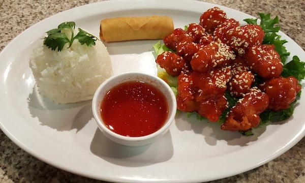 Order AL13. Orange Chicken  food online from Thai Thani Cuisine store, Chino on bringmethat.com