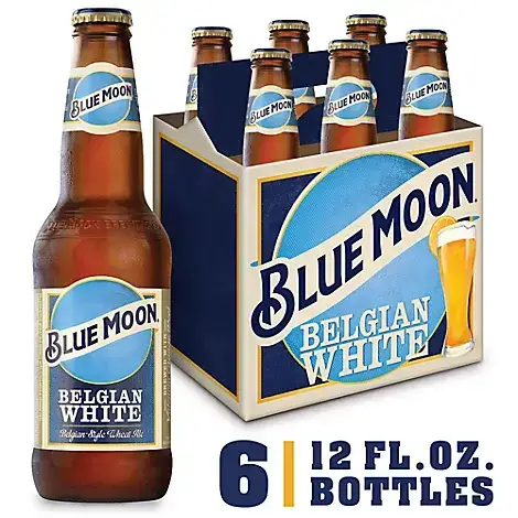 Order Blue Moon, 6pk-12oz bottle beer (5.4% ABV) food online from Mimi Liquor store, Joliet on bringmethat.com