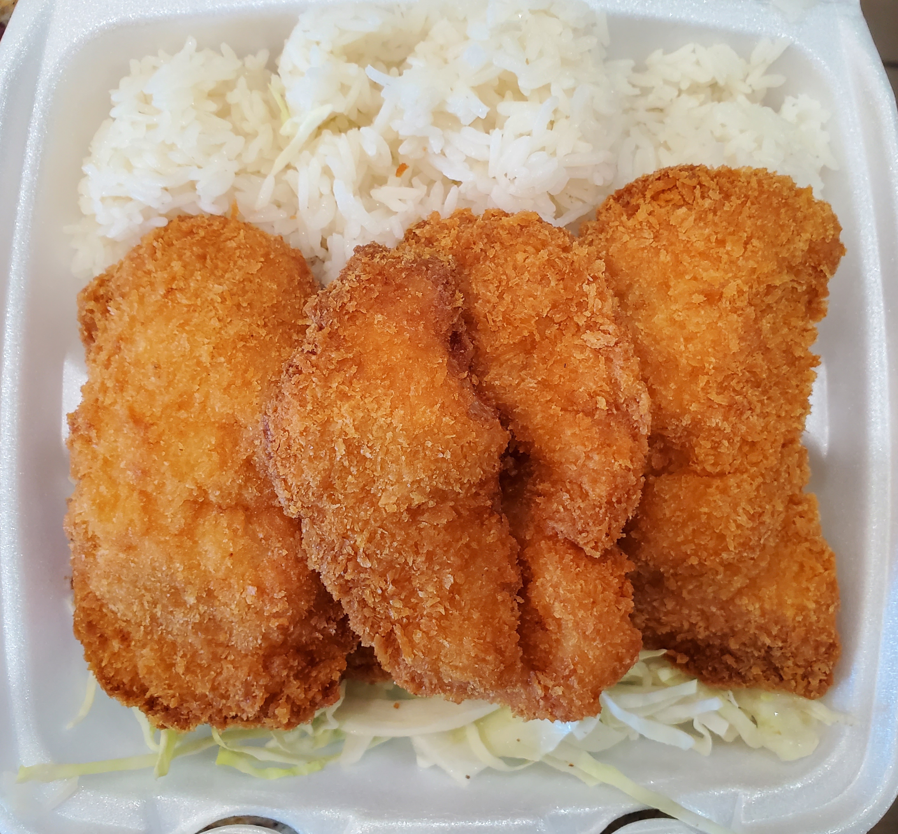 Order Fried Fish Plate food online from Young Hawaiian Bbq store, Chino on bringmethat.com