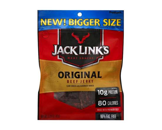Order Jack Links Beef Jerky Original 3.25oz food online from Rocket store, Escondido on bringmethat.com
