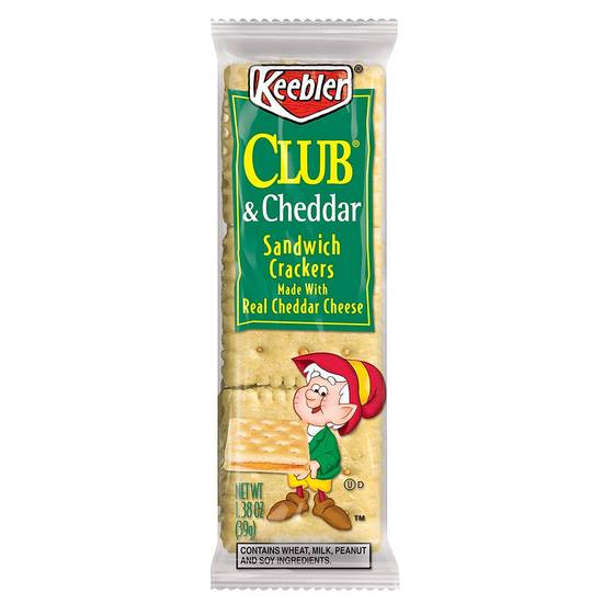 Order Keebler Club And Cheddar Sandwich Crackers food online from Pepack Sunoco store, Peapack on bringmethat.com