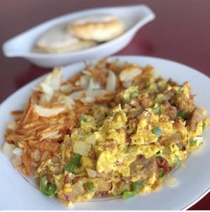 Order Country Scramble food online from Truffles N Bacon Cafe store, Las Vegas on bringmethat.com