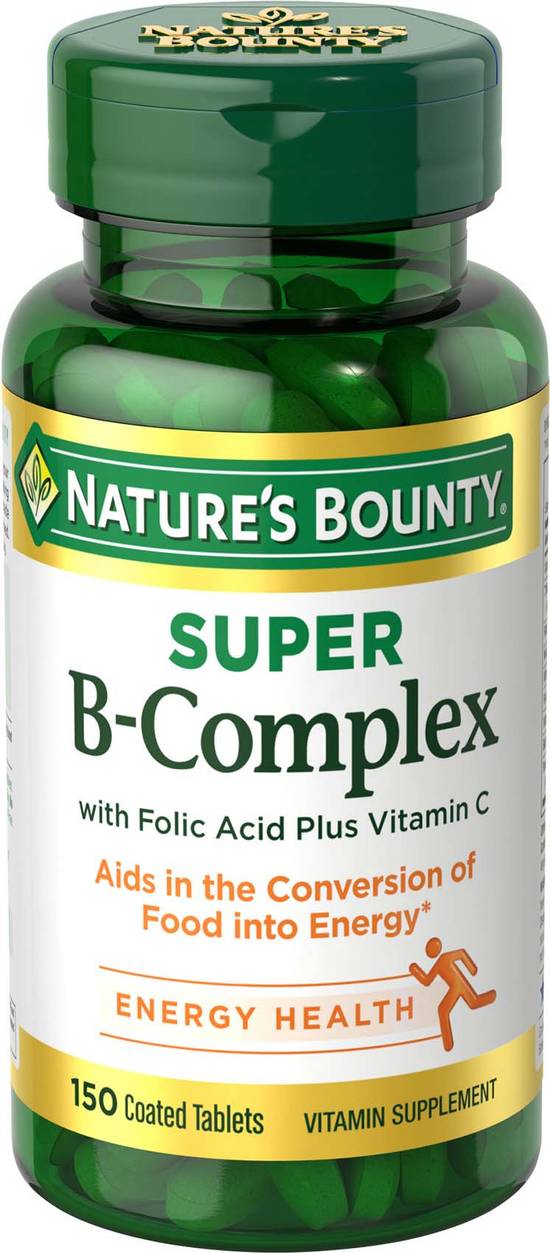 Order Natures Bounty Super B-Complex Coated Caplets (150 ct) food online from Rite Aid store, Palm Desert on bringmethat.com