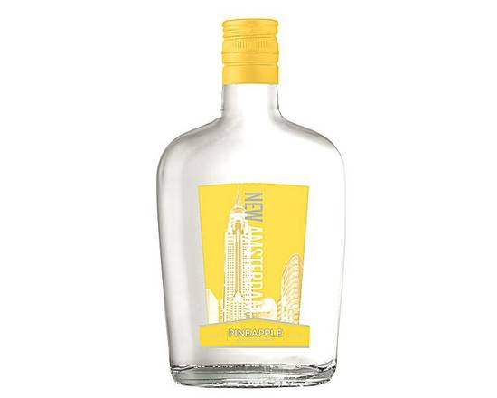 Order New Amsterdam Pineapple, 375mL bottle (40% ABV)  food online from Moby Liquor store, Los Angeles on bringmethat.com