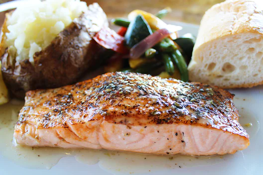 Order Lemon Herb Salmon food online from The Patio store, Lombard on bringmethat.com