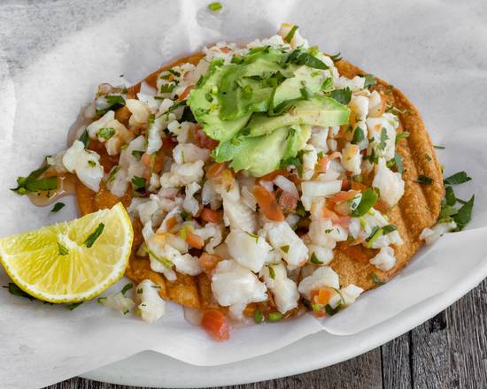 Order Seafood Chalupa food online from Cancun Mexican Restaurant store, New Braunfels on bringmethat.com