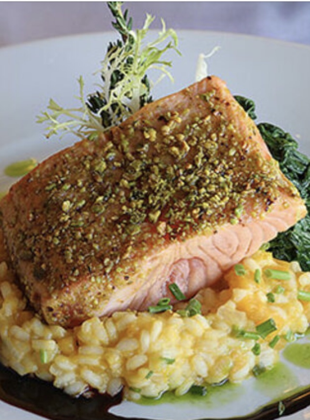 Order Pistachio Crusted Salmon food online from Gregorio store, Chatham on bringmethat.com